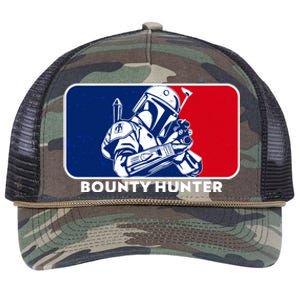 Funny Sci Fi Bounty Hunter Sports Logo Retro Rope Trucker Hat Cap