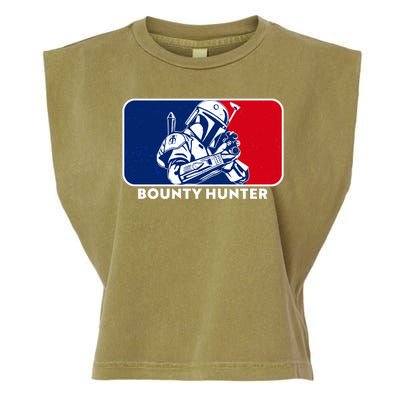 Funny Sci Fi Bounty Hunter Sports Logo Garment-Dyed Women's Muscle Tee