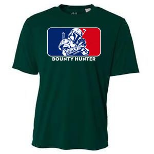 Funny Sci Fi Bounty Hunter Sports Logo Cooling Performance Crew T-Shirt