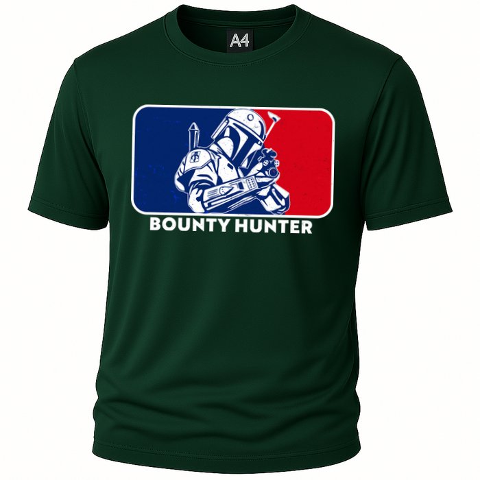 Funny Sci Fi Bounty Hunter Sports Logo Performance Shirt