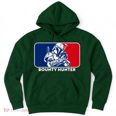 Funny Sci Fi Bounty Hunter Sports Logo Hoodie