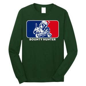 Funny Sci Fi Bounty Hunter Sports Logo Long Sleeve Shirt