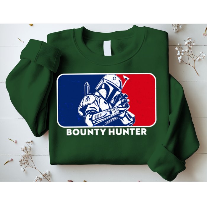 Funny Sci Fi Bounty Hunter Sports Logo Sweatshirt