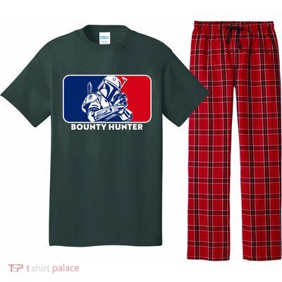 Funny Sci Fi Bounty Hunter Sports Logo Pajama Set