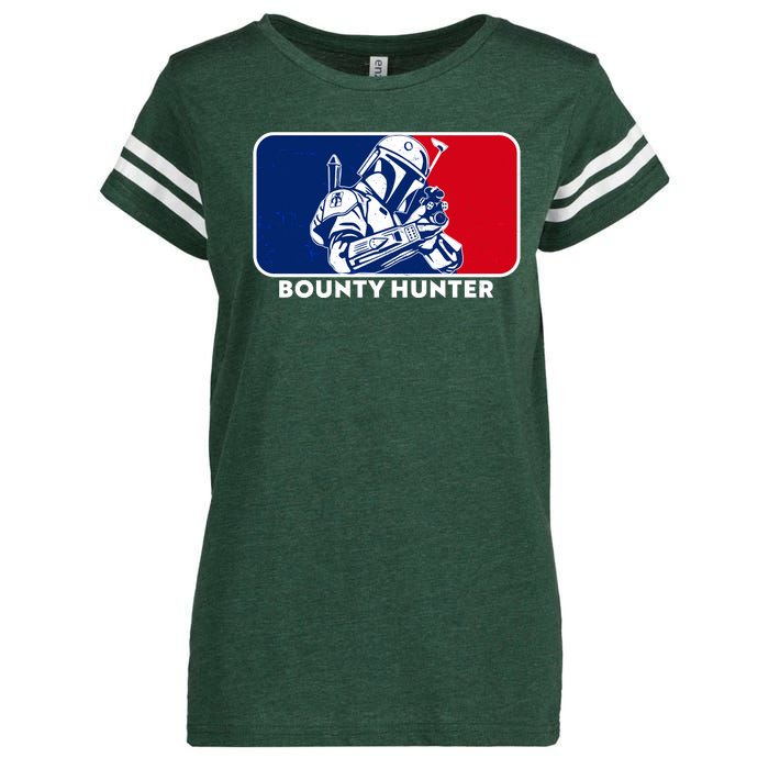 Funny Sci Fi Bounty Hunter Sports Logo Enza Ladies Jersey Football T-Shirt