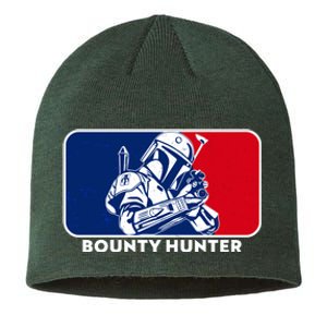 Funny Sci Fi Bounty Hunter Sports Logo Sustainable Beanie