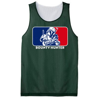 Funny Sci Fi Bounty Hunter Sports Logo Mesh Reversible Basketball Jersey Tank