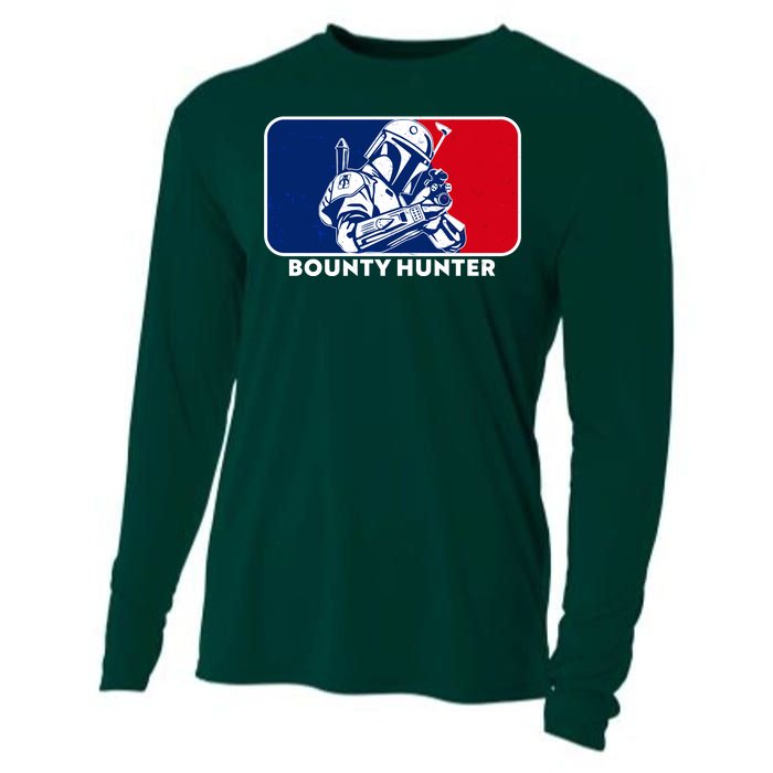 Funny Sci Fi Bounty Hunter Sports Logo Cooling Performance Long Sleeve Crew