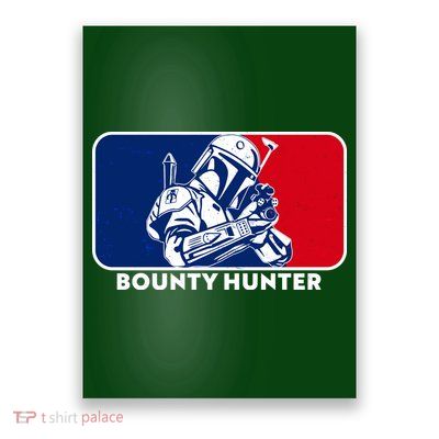 Funny Sci Fi Bounty Hunter Sports Logo Poster