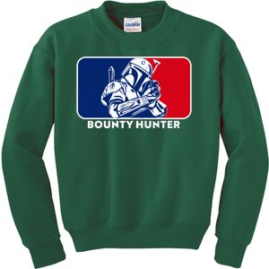 Funny Sci Fi Bounty Hunter Sports Logo Kids Sweatshirt