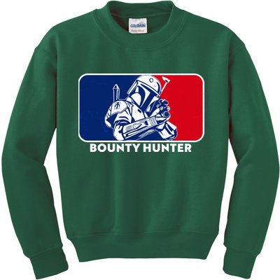 Funny Sci Fi Bounty Hunter Sports Logo Kids Sweatshirt