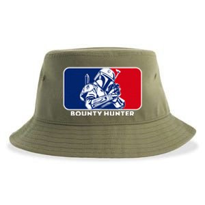 Funny Sci Fi Bounty Hunter Sports Logo Sustainable Bucket Hat