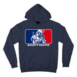 Funny Sci Fi Bounty Hunter Sports Logo Tall Hoodie