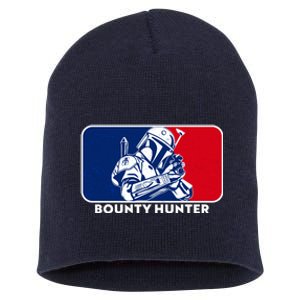 Funny Sci Fi Bounty Hunter Sports Logo Short Acrylic Beanie