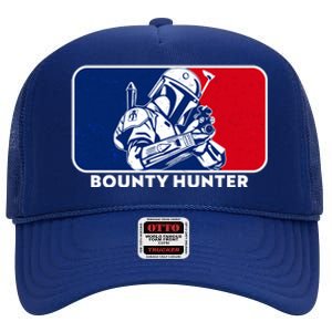 Funny Sci Fi Bounty Hunter Sports Logo High Crown Mesh Back Trucker Hat