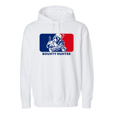 Funny Sci Fi Bounty Hunter Sports Logo Garment-Dyed Fleece Hoodie