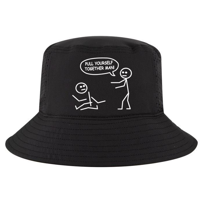 Funny Stick Figure Joke Pull Yourself Together Man Cool Comfort Performance Bucket Hat