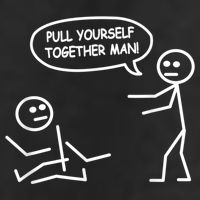 Funny Stick Figure Joke Pull Yourself Together Man Cool Comfort Performance Bucket Hat