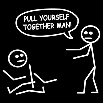 Funny Stick Figure Joke Pull Yourself Together Man T-Shirt