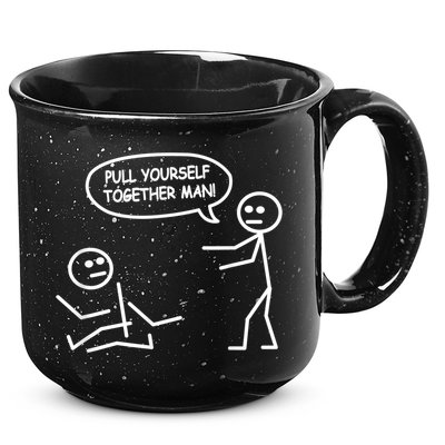Funny Stick Figure Joke Pull Yourself Together Man 15oz Campfire Ceramic Mug