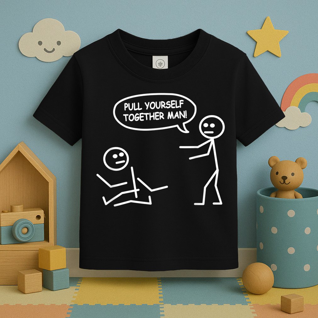 Funny Stick Figure Joke Pull Yourself Together Man Toddler T-Shirt