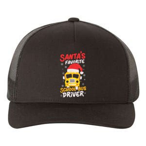 Funny Santas Favorite School Bus Driver Christmas Yupoong Adult 5-Panel Trucker Hat