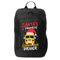 Funny Santas Favorite School Bus Driver Christmas City Backpack