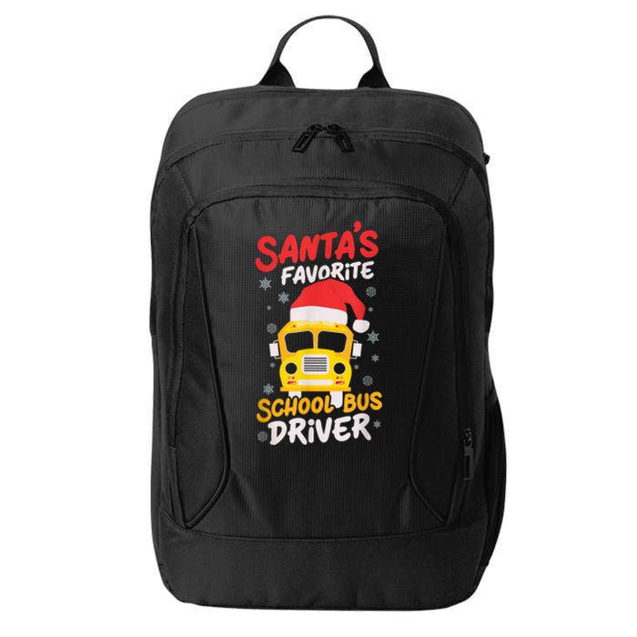 Funny Santas Favorite School Bus Driver Christmas City Backpack