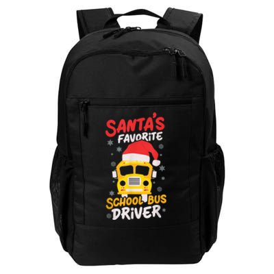 Funny Santas Favorite School Bus Driver Christmas Daily Commute Backpack