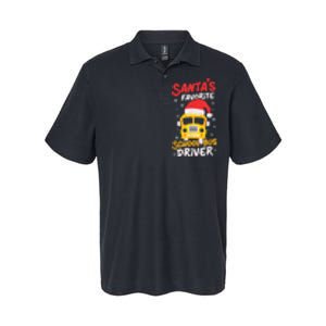 Funny Santas Favorite School Bus Driver Christmas Softstyle Adult Sport Polo