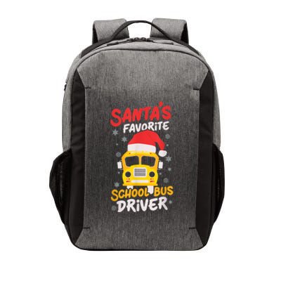 Funny Santas Favorite School Bus Driver Christmas Vector Backpack