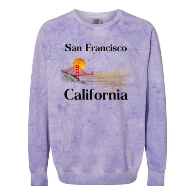 Funny San Francisco California Souvenirs Colorblast Crewneck Sweatshirt