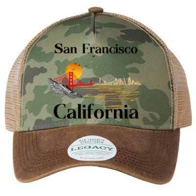 Funny San Francisco California Souvenirs Legacy Tie Dye Trucker Hat