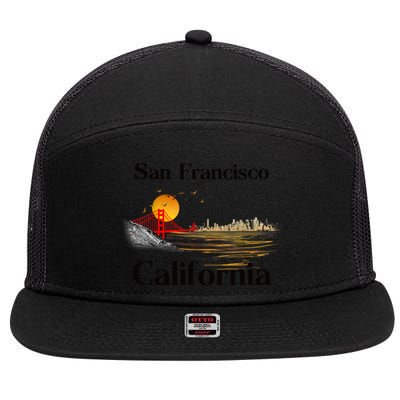 Funny San Francisco California Souvenirs 7 Panel Mesh Trucker Snapback Hat