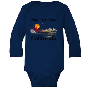 Funny San Francisco California Souvenirs Baby Long Sleeve Bodysuit