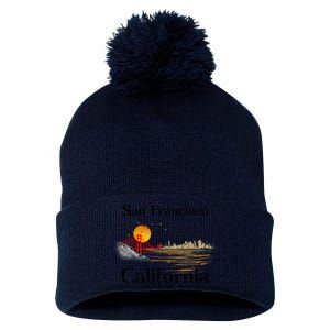 Funny San Francisco California Souvenirs Pom Pom 12in Knit Beanie