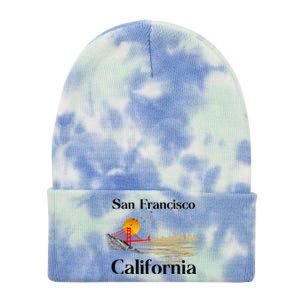 Funny San Francisco California Souvenirs Tie Dye 12in Knit Beanie