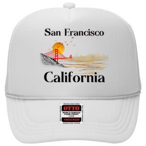 Funny San Francisco California Souvenirs High Crown Mesh Back Trucker Hat