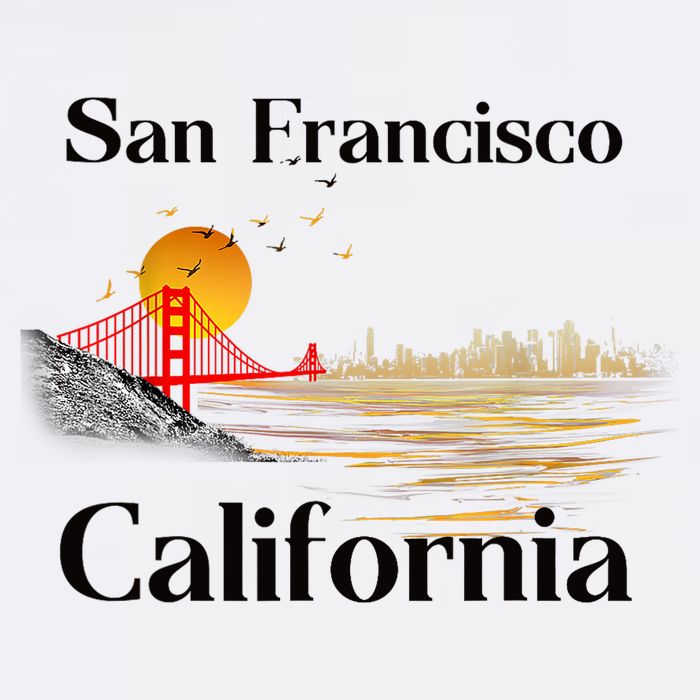 Funny San Francisco California Souvenirs Flat Bill Trucker Hat