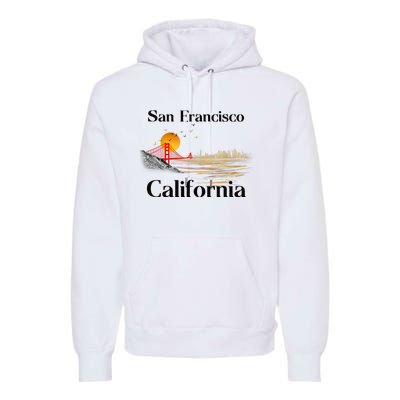 Funny San Francisco California Souvenirs Premium Hoodie