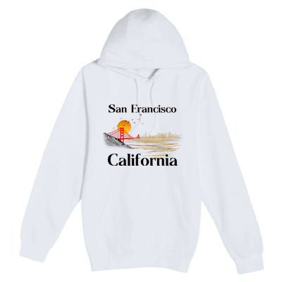 Funny San Francisco California Souvenirs Premium Pullover Hoodie