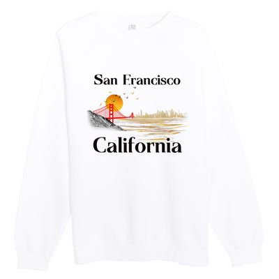 Funny San Francisco California Souvenirs Premium Crewneck Sweatshirt