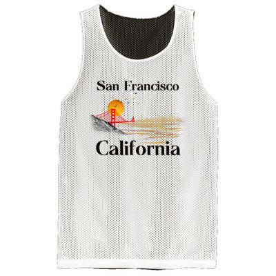 Funny San Francisco California Souvenirs Mesh Reversible Basketball Jersey Tank