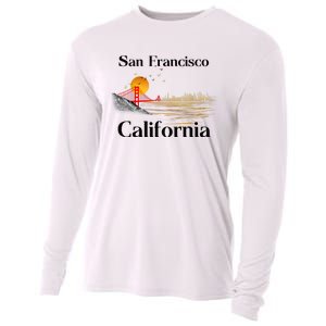 Funny San Francisco California Souvenirs Cooling Performance Long Sleeve Crew