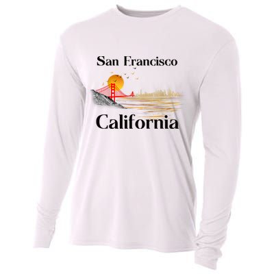 Funny San Francisco California Souvenirs Cooling Performance Long Sleeve Crew