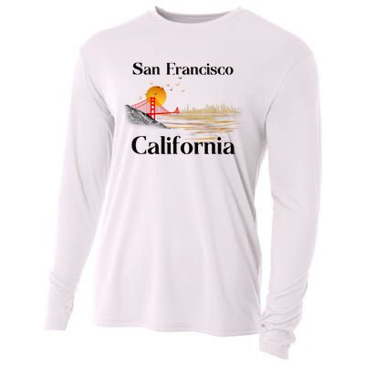 Funny San Francisco California Souvenirs Cooling Performance Long Sleeve Crew