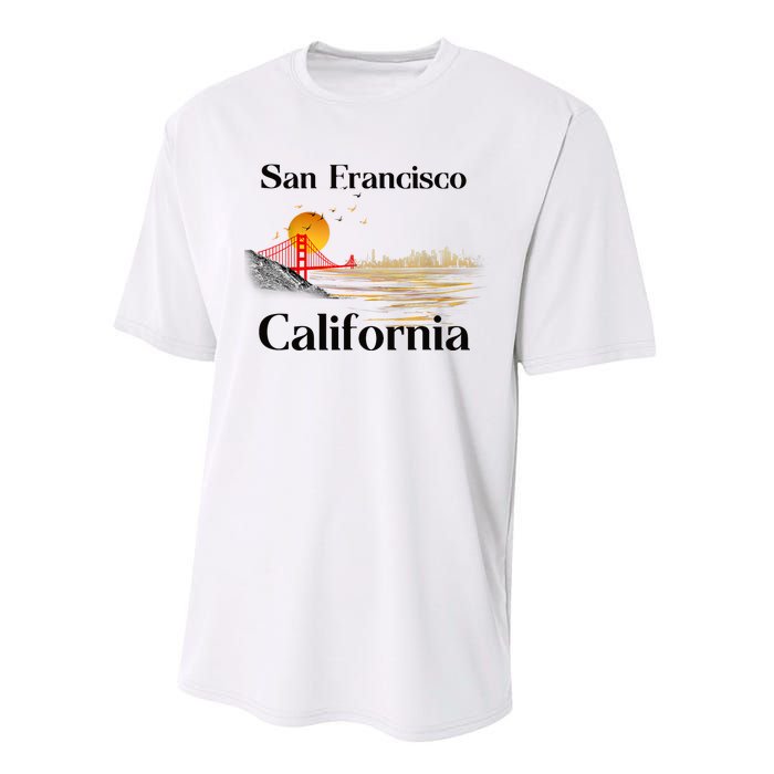 Funny San Francisco California Souvenirs Performance Sprint T-Shirt