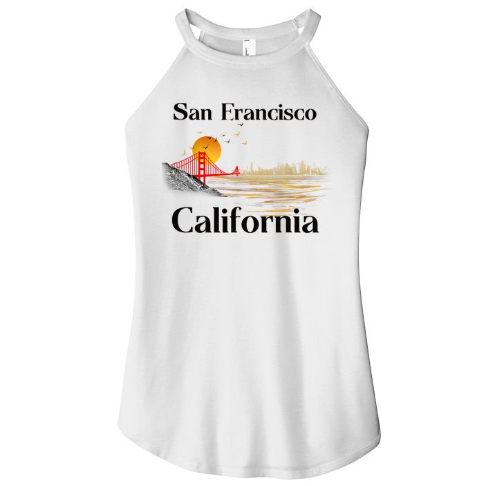 Funny San Francisco California Souvenirs Women's Perfect Tri Rocker Tank