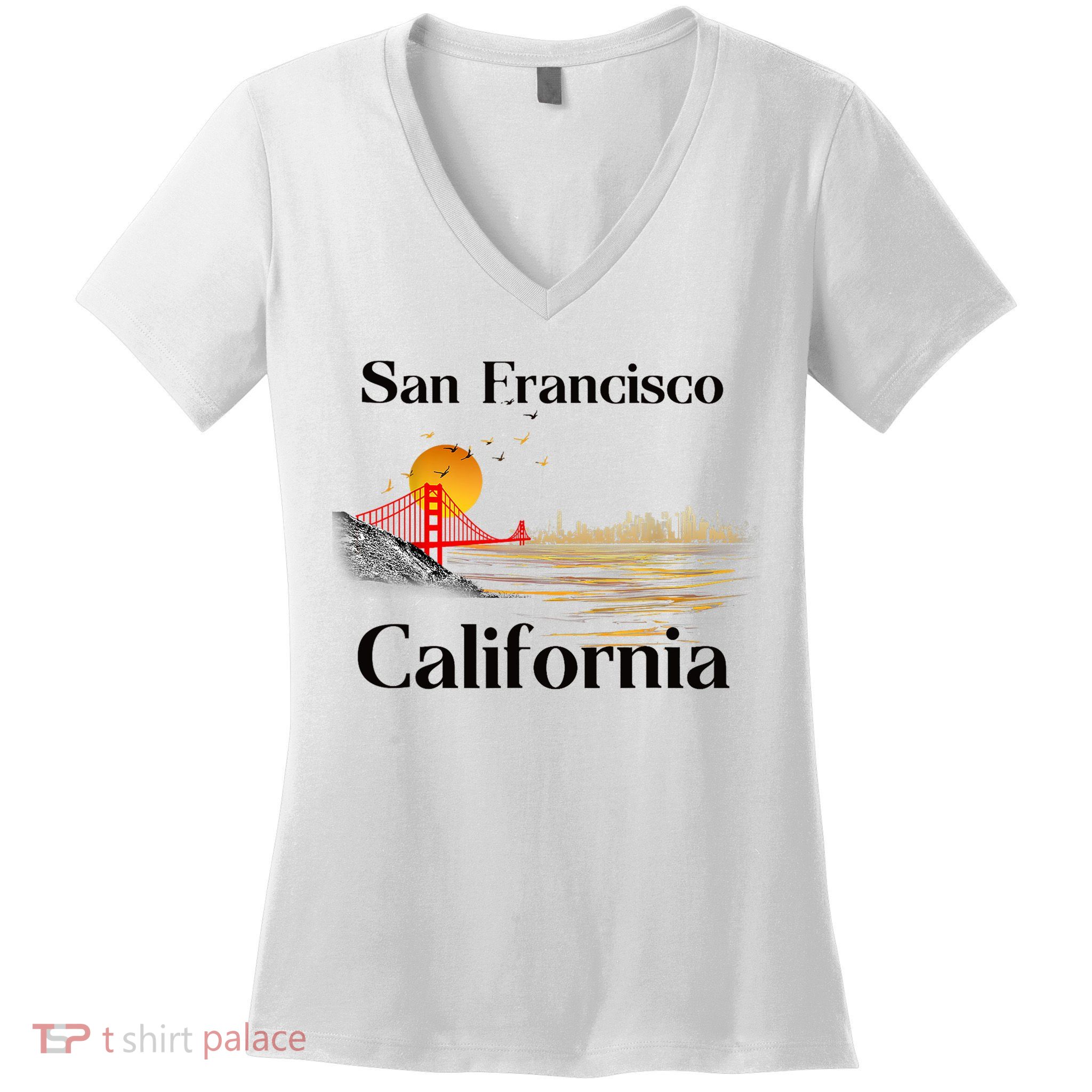 Funny San Francisco California Souvenirs Women's V-Neck T-Shirt