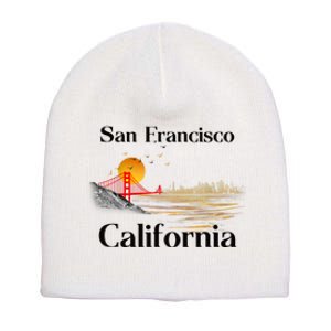 Funny San Francisco California Souvenirs Short Acrylic Beanie